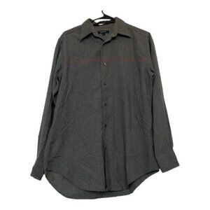 DKNY Donna Karan Charcoal Gray Button Down Shirt Size Small EUC #4164
